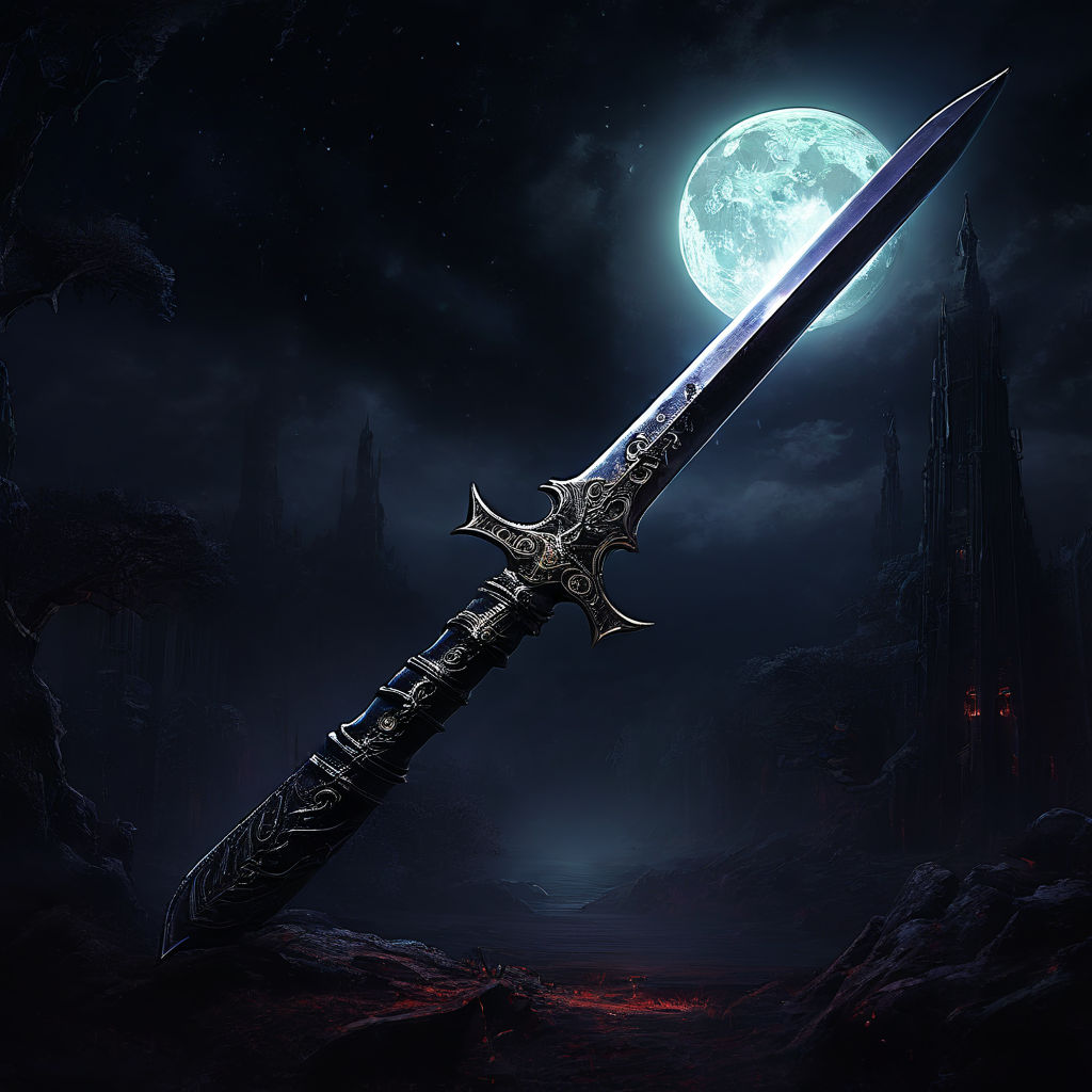 Herói de RPG com espada encantada enfrentando um monstro lendário